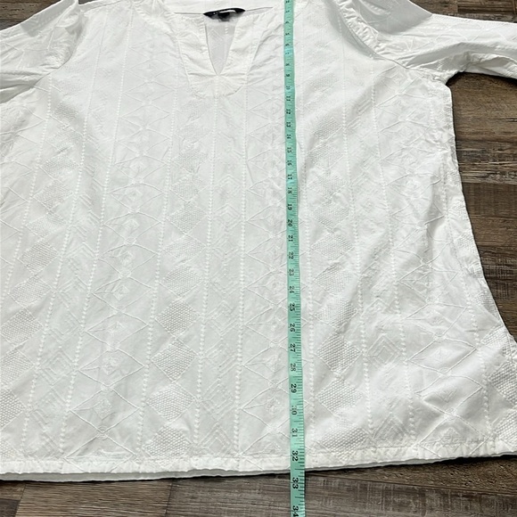 Lands End Embroidered 100% Cotton Tunic Sz L 14-16 Notch Coastal Beachy Swim - Picture 12 of 13